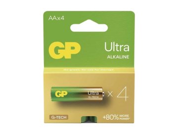 Baterie AA (R6) alkalická GP Ultra 4ks