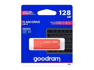 Flash disk GOODRAM USB 3.0 128GB bílo-oranžový