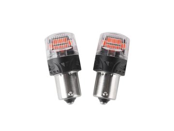 Autožárovka LED BA15S 12V CARCLEVER 16LED 2835SMD červená 2ks