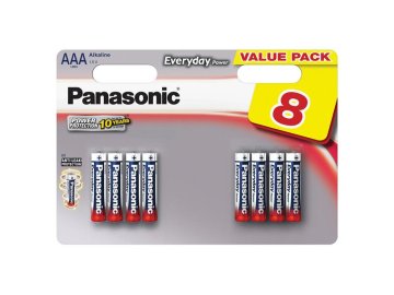 Baterie AAA (R03) alkalická PANASONIC Evolta 8ks / blistr