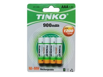 Baterie AAA (R03) nabíjecí 1,2V/900mAh TINKO NiMH 4ks