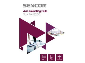 Fólie laminovací SENCOR SLA FA4B250 A4 250mic 100ks