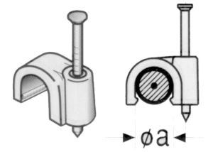 Příchytka kabelová KO10 10mm bílá