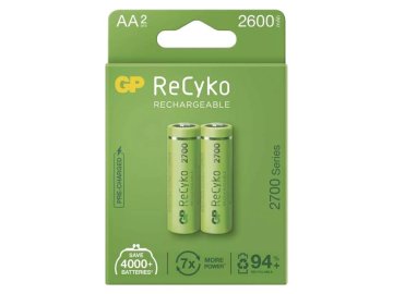 Baterie AA (R6) nabíjecí 1,2V/2600mAh GP Recyko 2ks