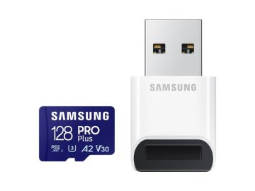 Karta paměťová SAMSUNG PRO Plus microSDXC 128GB U3 A2 V30 se čtečkou