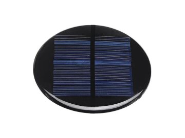 Solární panel mini 5V/110mA, polykrystalický, průměr 90mm