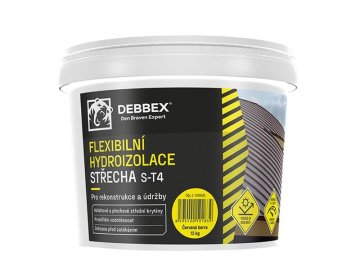 Flexibilní hydroizolace STŘECHA S-T4 DEBBEX červenohnědá 5kg