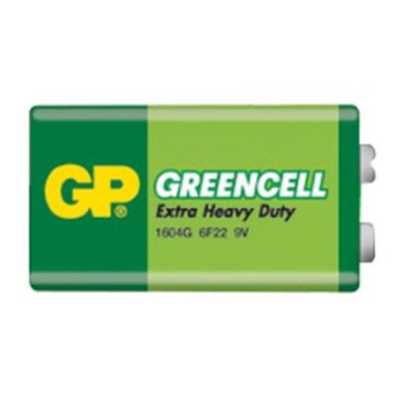 Baterie 6F22 (9V) Zn-Cl GP Greencell (fólie)