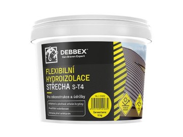 Flexibilní hydroizolace STŘECHA S-T4 DEBBEX černá 5kg