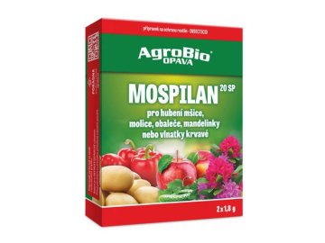 Přípravek proti mšicím a molicím AGROBIO Mospilan 20 SP 2x1,8g