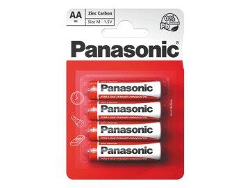 Baterie AA (R6) Zn-Cl PANASONIC Red 4ks / blistr