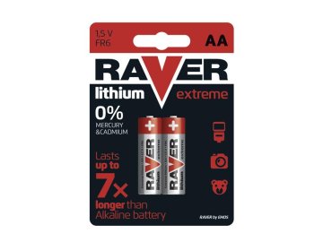 Baterie lithiová AA R6 1,5V RAVER 2ks