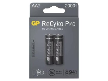 Baterie AA (R6) nabíjecí 1,2V/2000mAh GP Recyko Pro 2ks