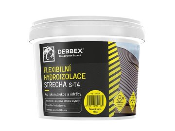 Flexibilní hydroizolace STŘECHA S-T4 DEBBEX šedá 5kg