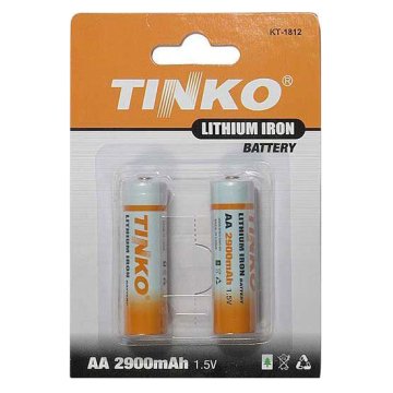 Baterie lithiová AA R6 1,5V/2900mAh TINKO 2ks