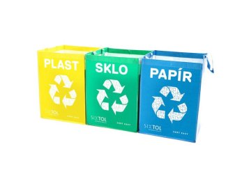 Sada tašek na tříděný odpad SIXTOL Sort Easy 3 Basic 3x36l