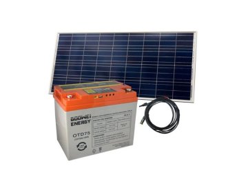 Solární set baterie GOOWEI ENERGY OTD75 (75Ah, 12V) a solární panel Victron Energy 115Wp/12V