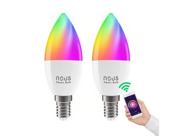 Smart LED žárovka E14 4,5W RGB NOUS P4/2pack WiFi Tuya sada 2ks