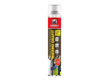 Lepidlo na šedý polystyren DEBBEX THERMO GRAFIT pistolové 750ml