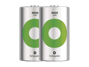 Baterie D (R20) nabíjecí 1,2V/3000mAh GP Recyko 2ks