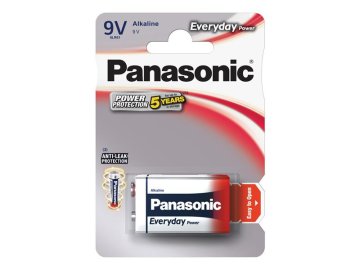 Baterie 6F22 (9V) alkalická PANASONIC Everyday Power 1ks / blistr