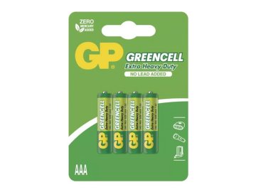 Baterie AAA (R03) Zn-Cl GP Greencell 4ks