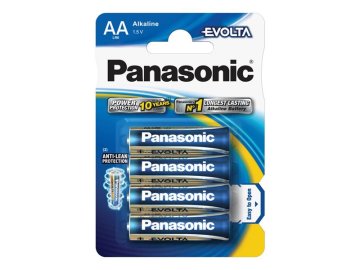 Baterie AA (R6) alkalická PANASONIC Evolta 4ks / blistr