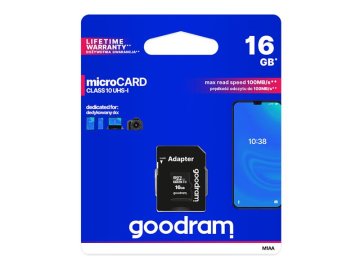 Karta paměťová GOODRAM microSD 16GB s adaptérem