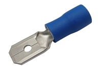 Konektor faston 6.3mm, vodič 1.5-2.5mm modrý