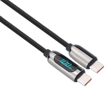 Kabel SOLIGHT SSC1801 USB-C/USB-C 1m Black