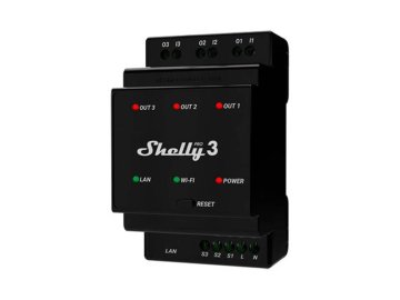 Relé na DIN lištu SHELLY PRO 3 Wi-Fi