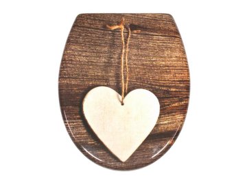 WC sedátko SCHÜTTE Wood Heart Soft Close