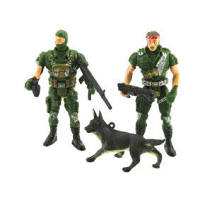 Sada vojáků TEDDIES Army CZ design s příslušenstvím 11,5x16cm