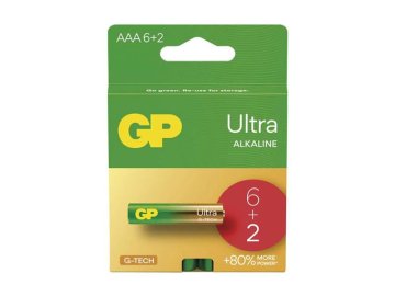 Baterie AAA (R03) alkalická GP Ultra 8ks