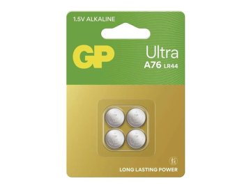 Baterie LR44 (A76U) GP Ultra alkalická 4ks