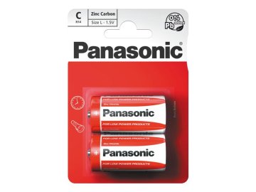 Baterie C (R14) Zn-Cl PANASONIC Red 2ks / blistr