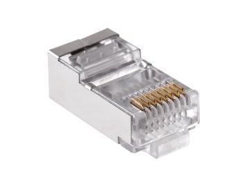 Konektor RJ45 8p-8c (drát) průchozí CAT.5E TEL0073