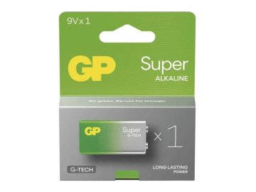 Baterie 6F22 (9V) alkalická GP Super 9V