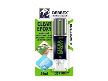 Lepidlo DEBBEX CLEAR EPOXY rychletuhnoucí 24ml