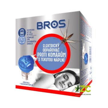 Odpuzovač komárů BROS s tekutou náplní 40ml (60 nocí)