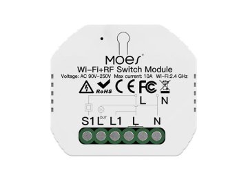 Smart ovladač osvětlení MOES Switch Module MS-104 Bluetooth WiFi Tuya