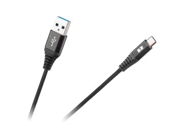 Kabel REBEL RB-6001-100-B USB/USB-C 1m Black